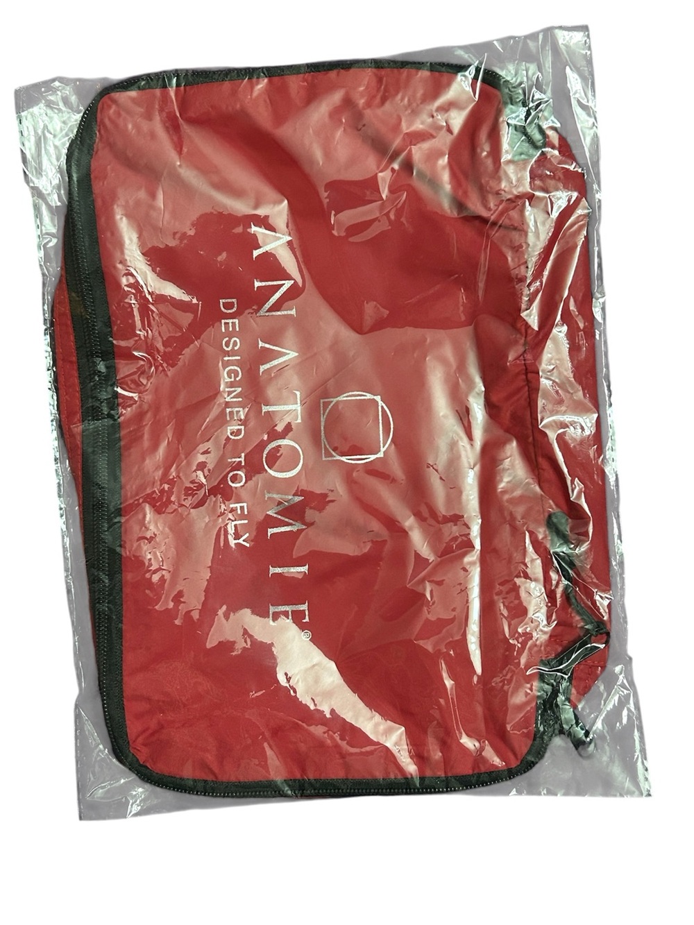 Anatomie Red Toiletry Organizer Pouch with Black Trim